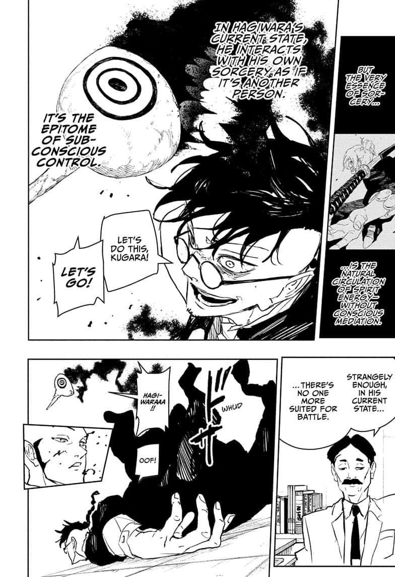 Kagurabachi Manga Chapter 98 page 14 - Ikuto Hagiwara, Worthless Commander scene