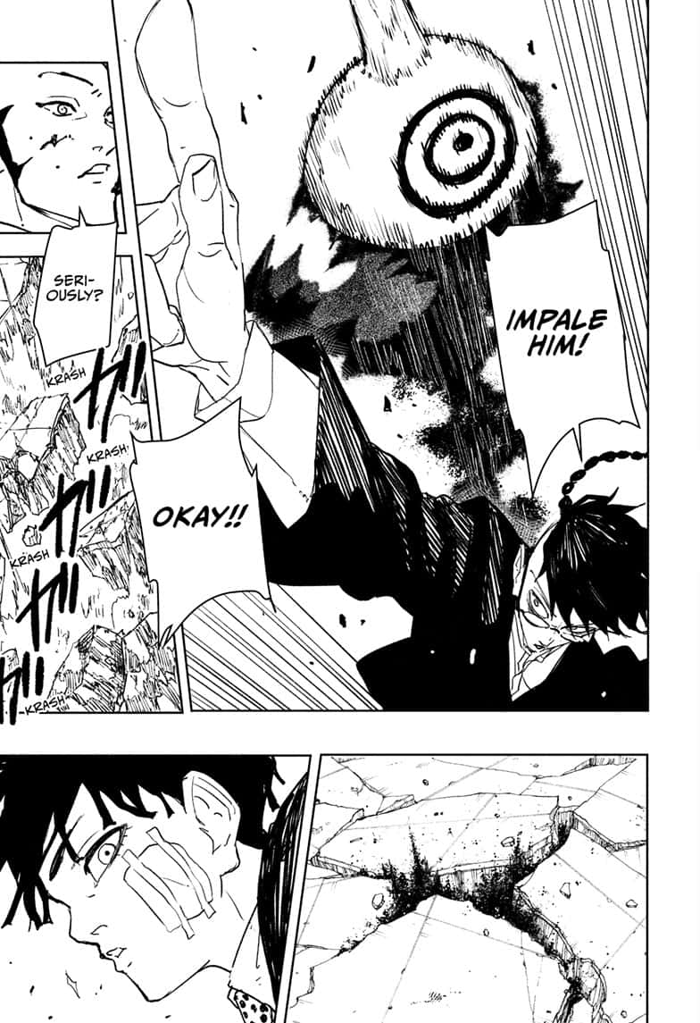 Kagurabachi Manga Chapter 98 page 17 - Ikuto Hagiwara, Worthless Commander scene